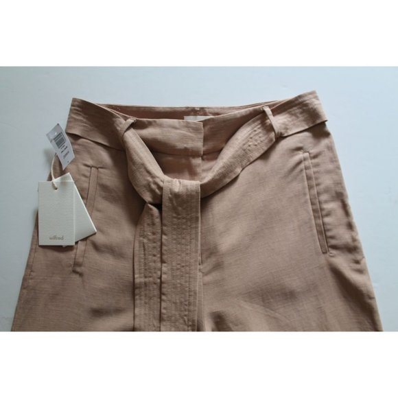 Wilfred Jallade Linen Pants Roebuck Size 8 Iconic Trousers NWT Aritzia - Picture 5 of 6